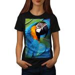 Wellcoda Perroquet Oiseau Mignonne Animal Femme T-Shirt Paradis T-Shirt imprimé de Style décontracté
