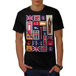 Wellcoda Uni Royaume Amour Homme T-Shirt Londres T-Shirt imprimé avec Design Graphique