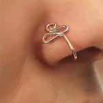 Piercings anneau dorés en acier chirurgical look Punk pour femme 