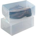 WENKO Boîtes de rangement pour chaussures set de 2 - set de 2, Polypropylène, 34 x 13 x 21 cm, Transparent