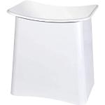 Tabourets designs Wenko blancs en polyester avec couvercle 33L en promo 