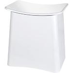 WENKO Tabouret Wing - Panier à linge, tabouret de salle de bain avec sac à linge amovible Capacité: 33 l, Plastique (ABS), 45 x 48 x 33 cm, Blanc