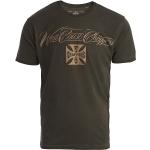 West Coast Choppers Eagle Crest t-shirt, vert-brun, taille M