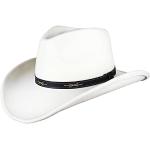 Chapeaux en feutre blancs en feutre 57 cm look fashion pour homme 
