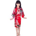 Peignoirs rouges à fleurs en satin lavable à la main Taille 8 ans look asiatique pour fille de la boutique en ligne Amazon.fr 
