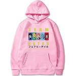 westtrend Anime Fairy Tail Natsu Happy T-Shirts Sweat à Capuche Anime Fairy Tail Cosplay Sweat Erza Grey Lucy Sweat à Capuche Fairy Tail Friends Pull Ample pour Homme Femme