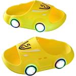 Chaussures montantes jaunes à motif voitures Pointure 25 look fashion pour garçon 