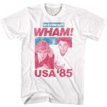 Wham in Concert George Michael and Andrew Ridgeley USA '85 Adult T-T-Shirts à Manches Courtes 80s Graphic Tee(Small)