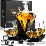 Coffret cadeau avec carafe à whisky – Distributeur d'alcool pour homme –  Ensemble de carafe à whisky – 4 verres à whisky pour homme – 1000 ml –  Cadeau