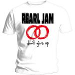 White Pearl Jam Don't Give Up Eddie Vedder Officiel T-Shirt Hommes Unisexe (X-Large)