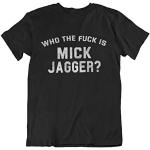 Who The F is Mick Jagger? - As Seen on Keith Richards Mens Band Organic Cotton T-Shirt