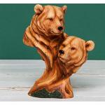 Widdop Naturecraft Figurine en résine effet bois avec deux têtes d'ours