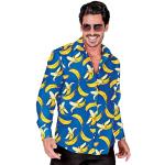 Chemises fashion Widmann bleues à motif banane à manches longues Taille XL look fashion pour homme 