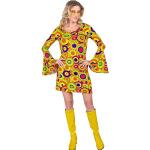 Déguisements des années 80 Widmann multicolores à motif fleurs Taille XS look hippie 