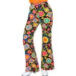 Déguisements des années 70 Widmann multicolores à motif fleurs Taille M look hippie 