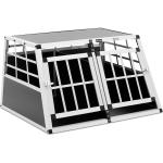 Wiesenfield Caisse de transport pour chien - Aluminium - Forme trapèze - 70 x 90 x 50 cm - avec séparation WIE-TB2-XL