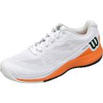 Wilson, Chaussures de Tennis Femme, RUSH PRO 3.5 PARIS W, Blanc/Orange/Noir, 37 1/3, pour tout type de courts, pour tous les types de Joueuses, WRS327730E045