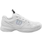 Wilson Junior/Enfant Chaussures de Tennis, RUSH PRO JR QL, Blanc/blanc/bleu-clair, 36, pour tout type de surfaces, pour joueurs de tout niveau, WRS326220E030