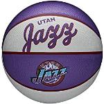 Wilson Mini Ballon de Basket TEAM RETRO, UTAH JAZZ, Extérieur, Caoutchouc, Taille : MINI