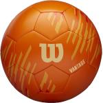 Ballons de foot orange en cuir synthétique 