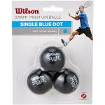 Balles de squash Wilson noires en caoutchouc 