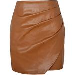 Minijupes marron en cuir synthétique minis Taille XL look fashion pour femme 