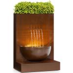 Windflower fontaine de jardin avec bac à plantes 11 W métal galvanisé marron
