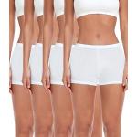 Shorts de cyclisme blancs en coton en lot de 4 Taille XXL look fashion pour femme 