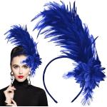 Serre-têtes plume bleus Tailles uniques look fashion pour femme en promo 