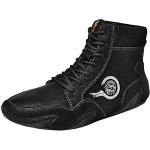 Chaussures montantes noires en toile à paillettes à bouts ouverts Pointure 42 look sportif pour homme 