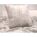Couvre-lits argentés en fourrure à motif animaux 45x45 cm 
