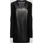 Robes en laine Wolford noires à logo en cuir synthétique vegan Taille M pour femme en promo 