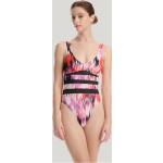 Wolford - Sheer & Opaque Swimsuit, Femme, orchid print, Taille: L