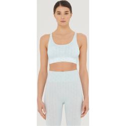 Wolford - Succession Logo Chain Crop Top, Femme, light aquamarine/off white, Taille: S