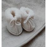 Chaussons blancs en laine en laine éco-responsable pour enfant 