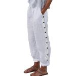 Pantalons de costume Clode blancs camouflage en lin à motif moto stretch Taille M look fashion pour femme 