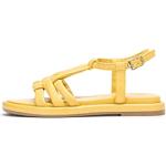 Sandales Wonders jaunes en cuir en cuir Pointure 40 look fashion pour femme 