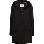 Manteaux Woolrich noirs à capuche à manches longues pour femme en promo 