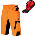 Cuissards cycliste orange respirants Taille 3 XL look fashion pour homme 