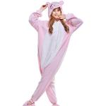 Pyjamas roses à motif animaux Taille XS look fashion pour femme 