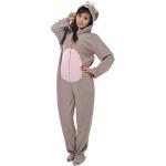 Pyjamas gris à motif animaux Taille M look fashion pour femme 