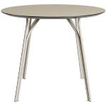 Tables de salle à manger design blanches en métal diamètre 90 cm 