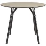 Tables de salle à manger design blanches en métal diamètre 90 cm 