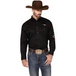 Chemises Wrangler noires à manches longues à manches longues Taille XXL classiques pour homme 