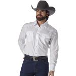 Chemises Wrangler blanches à rayures à manches longues à manches longues Taille XL classiques pour homme 