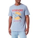 Chemises Wrangler bleues à manches courtes à manches courtes Taille S classiques pour homme 