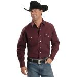 Chemises de western Wrangler rouges en coton Taille L classiques pour homme 