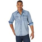 Chemises en jean Wrangler à manches courtes Taille L classiques pour homme 