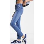 Jeans taille haute Wrangler bleues claires en lyocell éco-responsable W24 L32 pour femme 