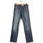 Jeans droits Wrangler bleus délavés Taille XS W28 L34 pour homme en promo 